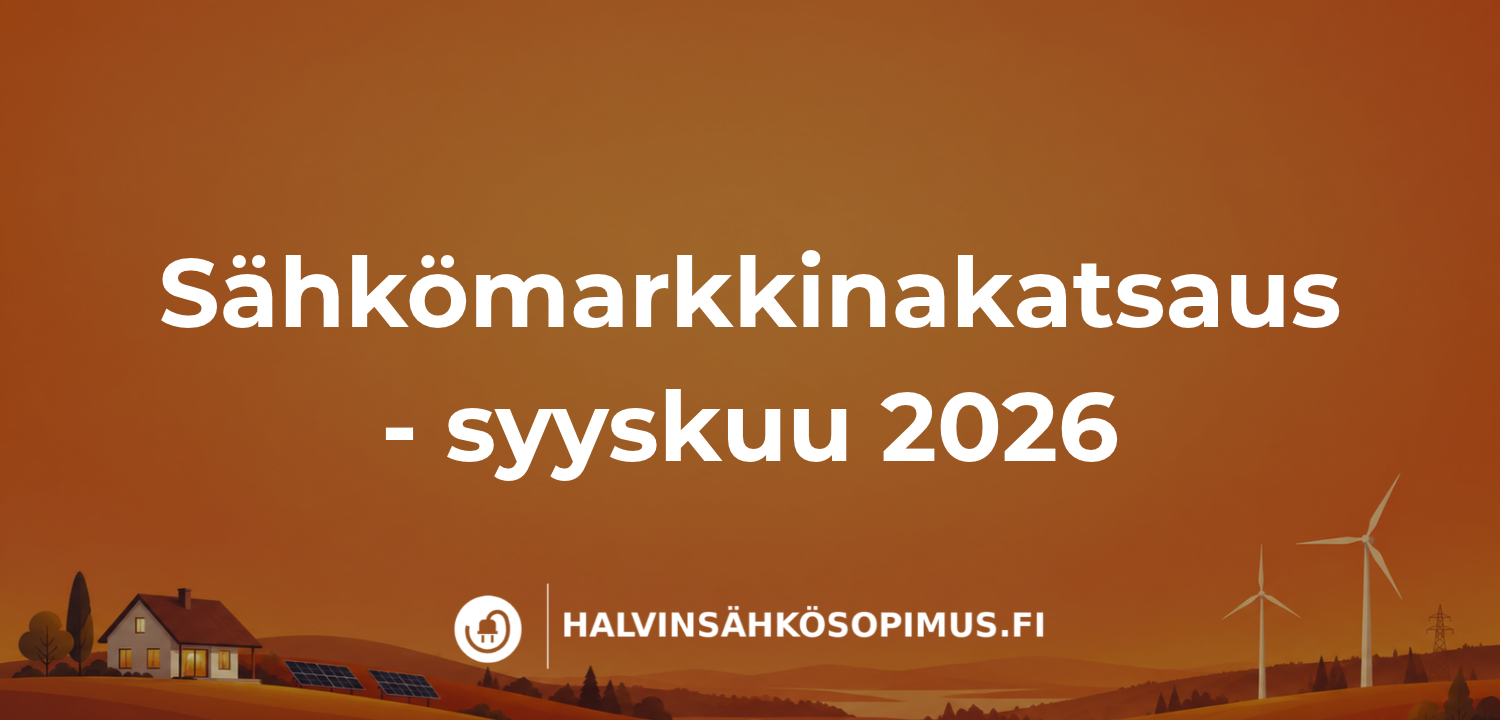 Sähkömarkkinakatsaus syyskuu 2026